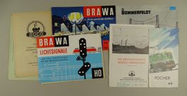 MODELLBAHNOBERLEITUNGEN, -SIGNALE 6 PROSPEKTE 60er JAHRE