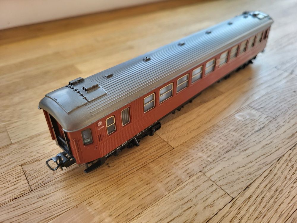 Lot De 4 Voitures Märklin 4072 - Wagons Suédois SJ - Très Bon état - Modélisme