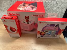 Toniebox 2 Rosa + Tonieplay + Gabby / unbenutzt