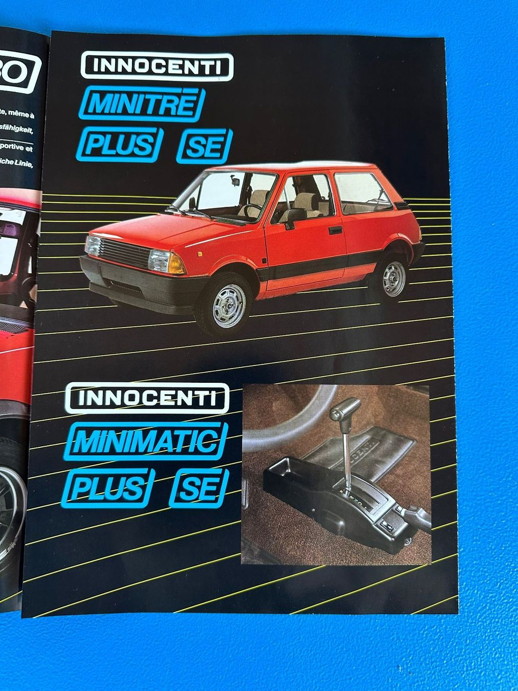Documenti: Prospekt  Innocenti Turbo De Tomaso , mit Preisliste – Usato da Boswil venduto da pavo1 2