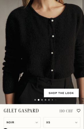 Sezane cardigan Gaspard noir XS 