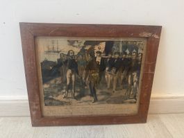  Gravure ancienne 1840 – Réception des Cendres de Napoléon 