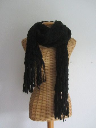 Strickschal schwarz