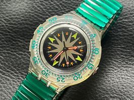 Swatch Scuba Mint Drops SDK108/9 1993 Top Zustand