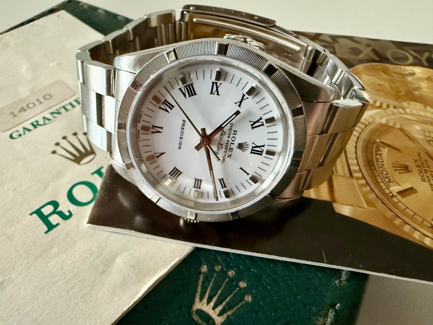 Rolex Orologi: ROLEX Air-King , Ref.14010, Automatic, 34mm, almost full set – Usato da Le Mont-sur-Lausanne venduto da LycaGallery 6