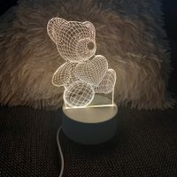 Süsse neue 3D Bärchenlampe Lampe Bär Kinderzimmer LED