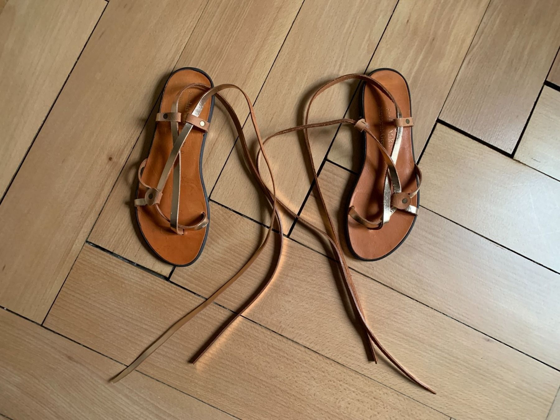 Damenschuhe: ARGI V - Leder Römersandale braun 37 – Gebraucht aus Zürich von Diazaio