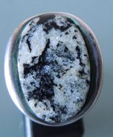 Silber 800 Turmalinquarz Fingerring
