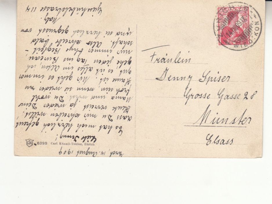 Ansichtskarten: Zürich 1909 – Gebraucht aus Bürglen TG von StampGraf 1