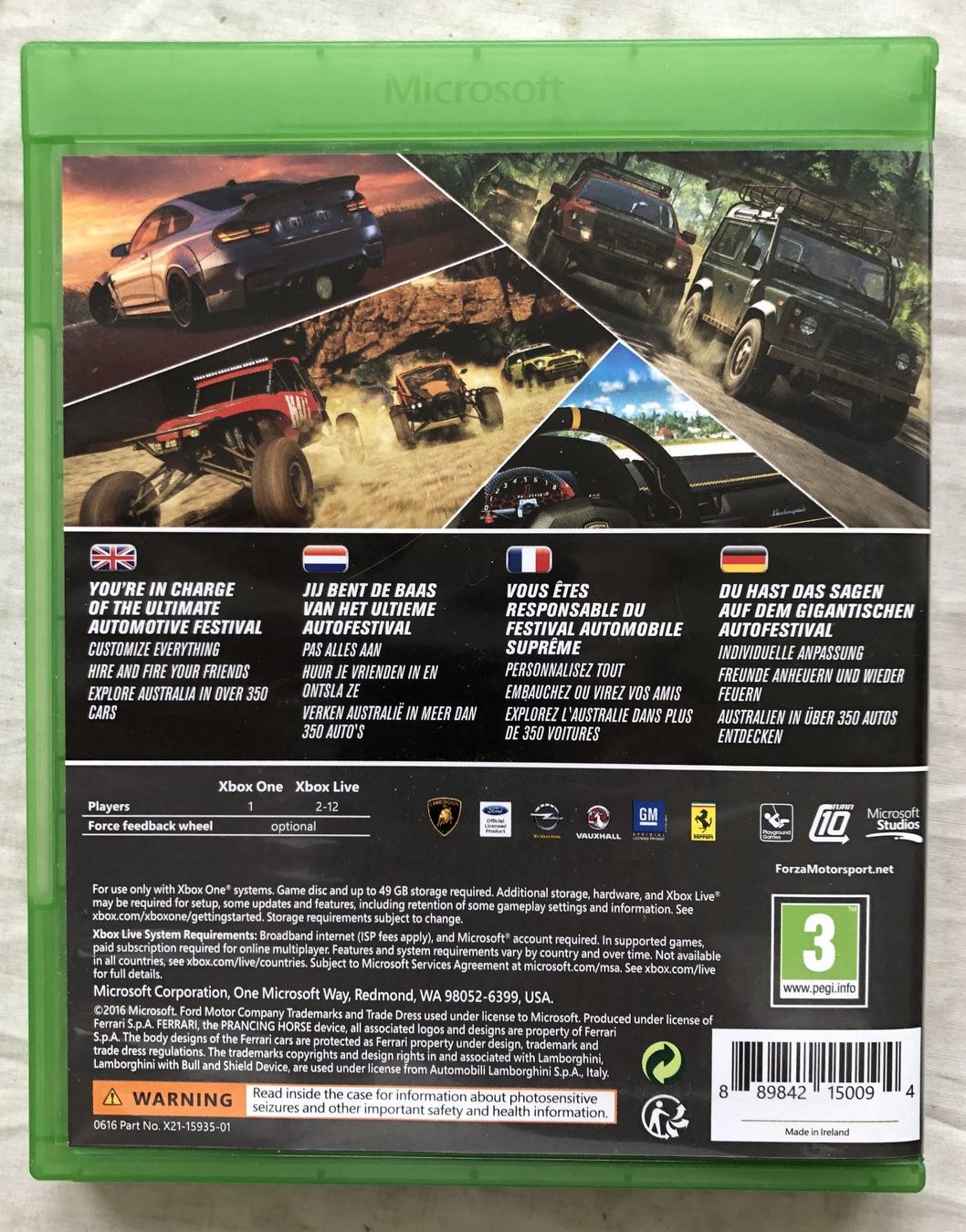 Giochi: XBOX ONE - FORZA HORIZON 3 – Usato da Schaffhausen venduto da durruti 2