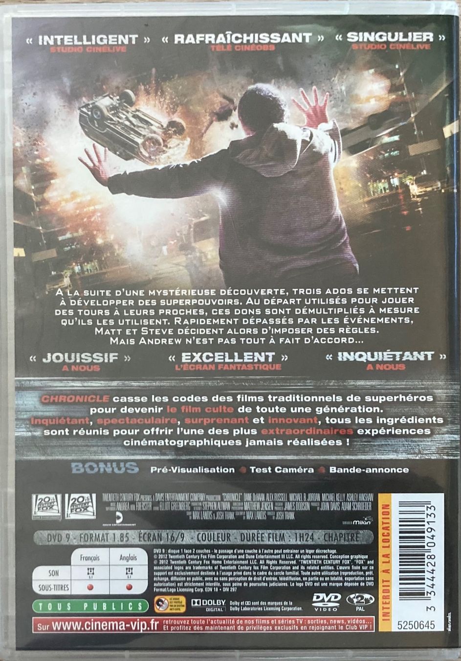 Tutti i DVDs: CHRONICLE – Usato da Poliez-Pittet venduto da Newtown-Records 3