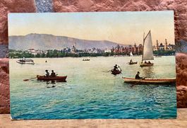 Zürich: Alpenquai mit Uetliberg - Zürichsee