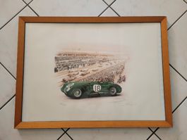 Jaguar XK120C Le Mans 1953 - Lithographie Limitée - n°166