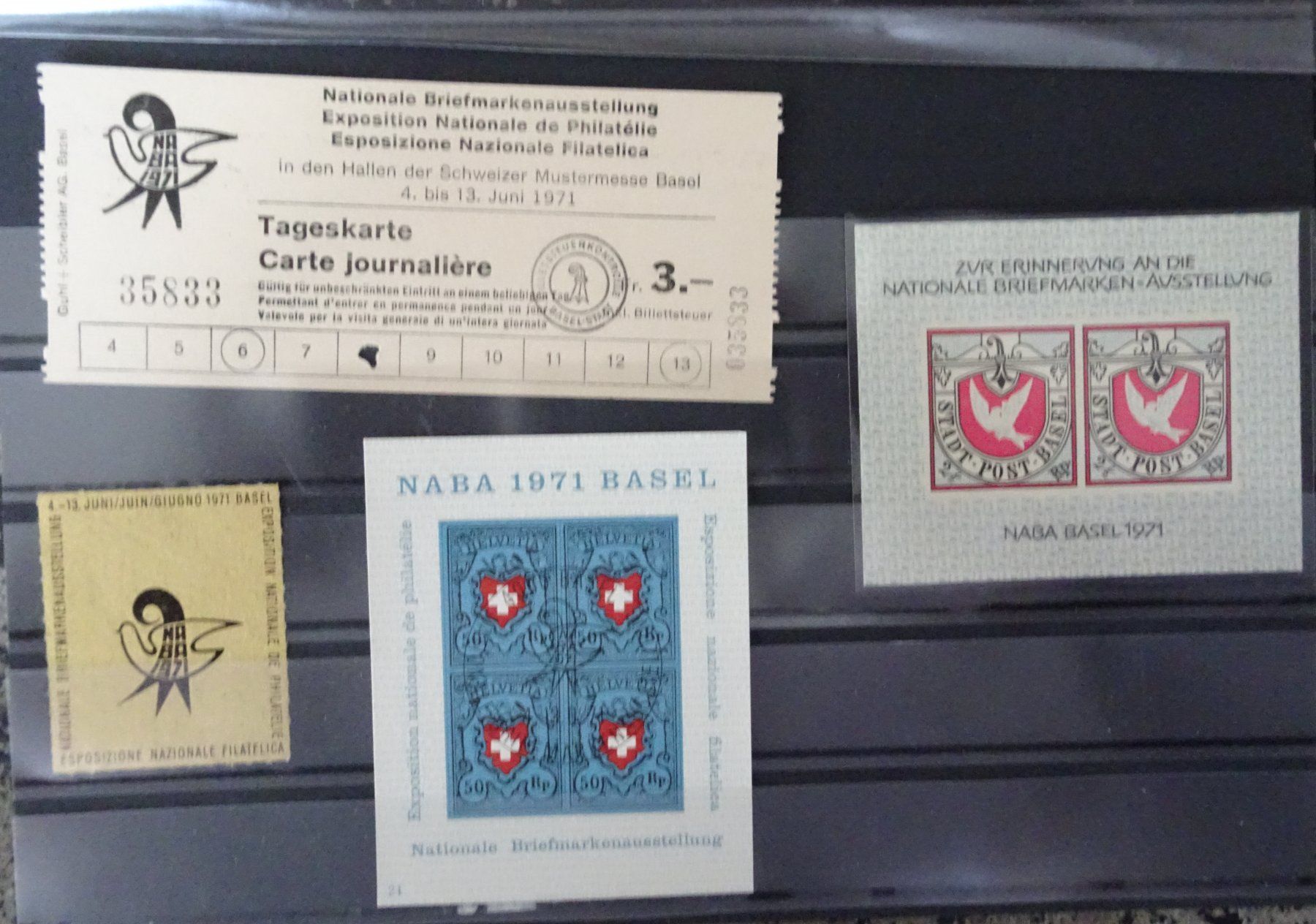 Alle Briefmarken: NABA 1971 Basel (Briefmarkenausstellung) – Gebraucht aus Feldbrunnen von MarcusSO