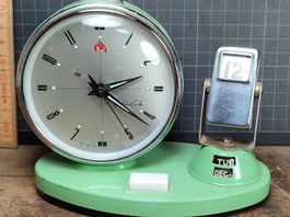 Wunderschöner alter Wecker Nr 10 Golden Clock Rare Find