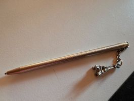 Vintage Eifelturm Schreiber Kugelschreiber 12cm silber farbe