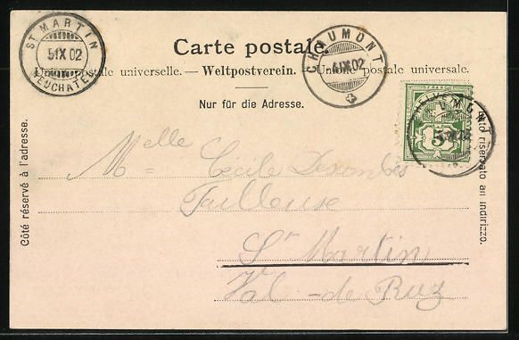 Cartoline postali: AK Chaumont, Le Petit Hotel, 1902 – Usato da Berlin venduto da bartko-reher 1