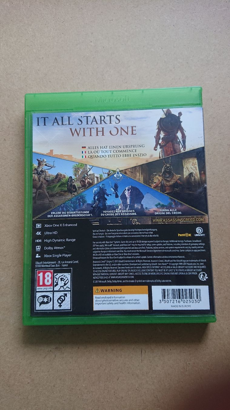 Giochi: Assassin's Creed Origins Xbox One  – Usato da Chur venduto da FreakofRarity 1