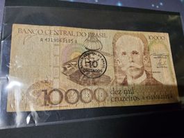 Alte Brasilianische Banknoten mit stemple