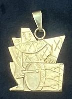 BASEL FASNACHT 1965 PLAKETTE- AUSGESÄGT- VERGOLDET- ANHÄNGER