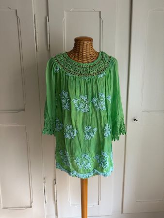 MADE IN ITALY - Hippie Tunika grün M