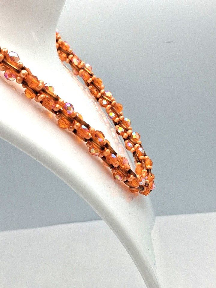 Catenine: Handgefertigtes Collier aus funkelnden Glasperlen – Nuovo e nell'imballaggio originale da Heiligkreuzsteinach venduto da schmucktime 1