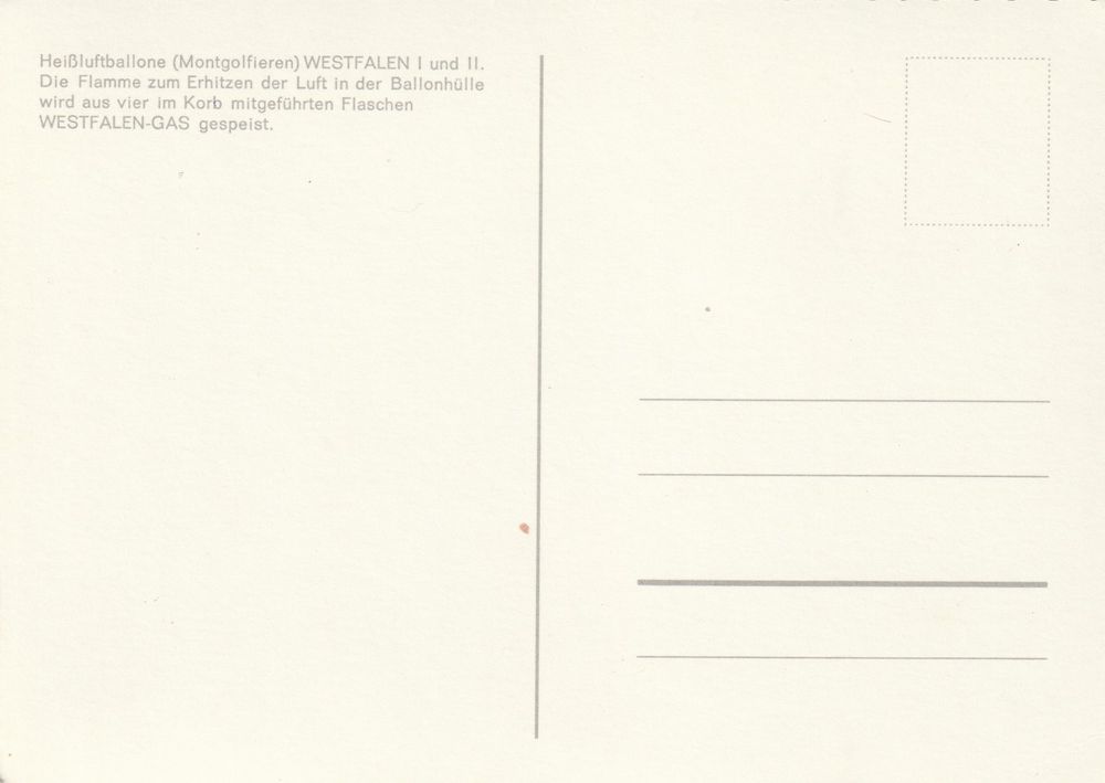 Cartes postales: 2 Ansichtskarten mit Heissluftballons (Pilskrone/Westfalen) – Neuf (Voir description) à Sempach Station par Semion 4