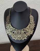 Statement Kette filigranes Design goldfarben