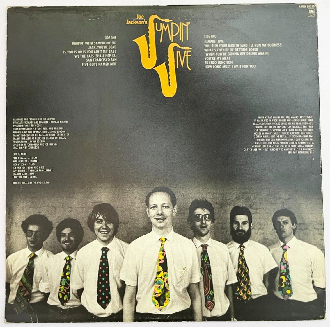 Dischi in vinile: LP: JOE JACKSON - Jumpin' Jive – Nuovo (secondo la descrizione) da Frenkendorf venduto da Yard-Sale-2000 1