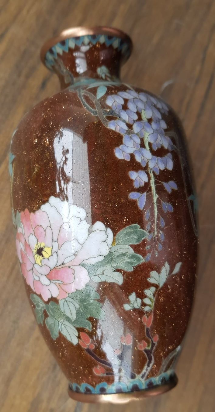 Vasen & Gefässe: Vase Japan antik Emaille Cloisonneé – Gebraucht aus Mörschwil von antiksalon21 6
