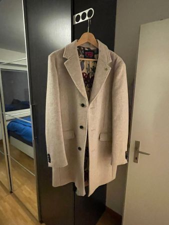 Mantel Casmire, Size 48, NEW, farbe light grey, full casmire