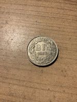 Sehr seltene 2 Schweizer Franken Silber Münze Jahrgang 1958