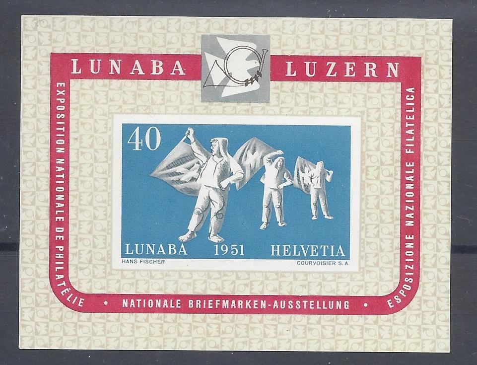 1951 : Lunaba Block W32 postfrisch ** (Gebraucht) in Gümligen für CHF ...