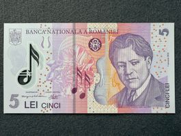 Romania - Rumänien - 5 Lei UNC