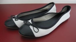 Weiche Roberto Santi Leder Ballerina, Grösse 39