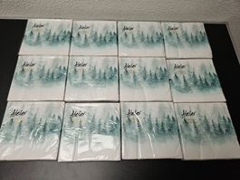 Neu - Servietten - Weihnachten - 12 Packungen - 33cm x 33cm