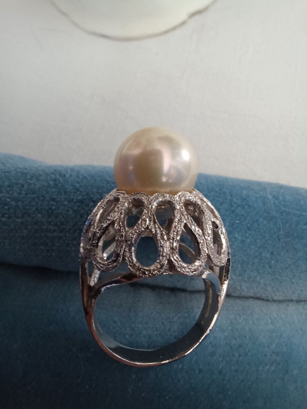 Anelli: Ring 925 Silber mit Perle Gr.57 – Usato da Romanshorn venduto da Hanibal424