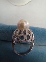 Ring 925 Silber mit Perle Gr.57