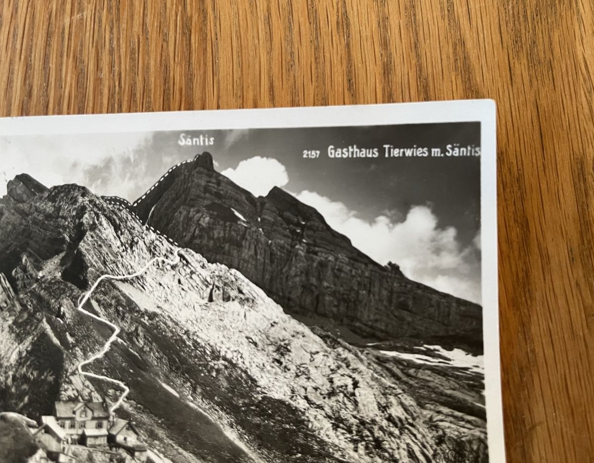 Cartoline postali: Antike Ansichtskarte Säntis – Usato da Waldstatt venduto da Cremschnitte 1