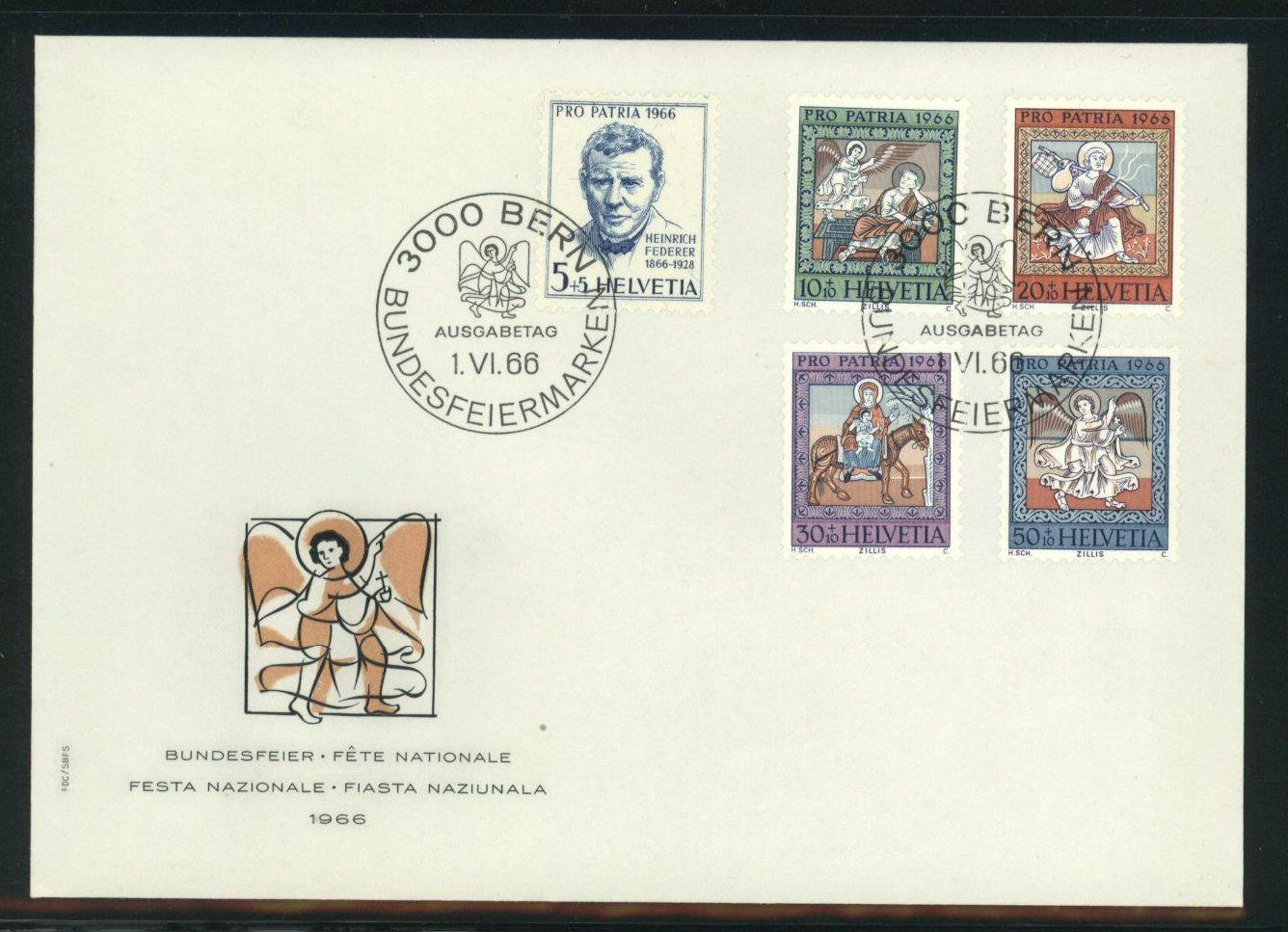 Tutti i francobolli: 1966, FDC, Pro Patria (1) – Usato da Willisau venduto da Vollstempel