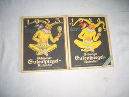 2 Schweizer Eulenspiegel Kalender 1933 1944