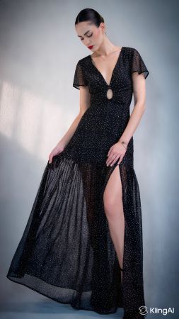 Abendkleid aus Seide | Luxus Maxikleid | Damenkleid M, S, XS