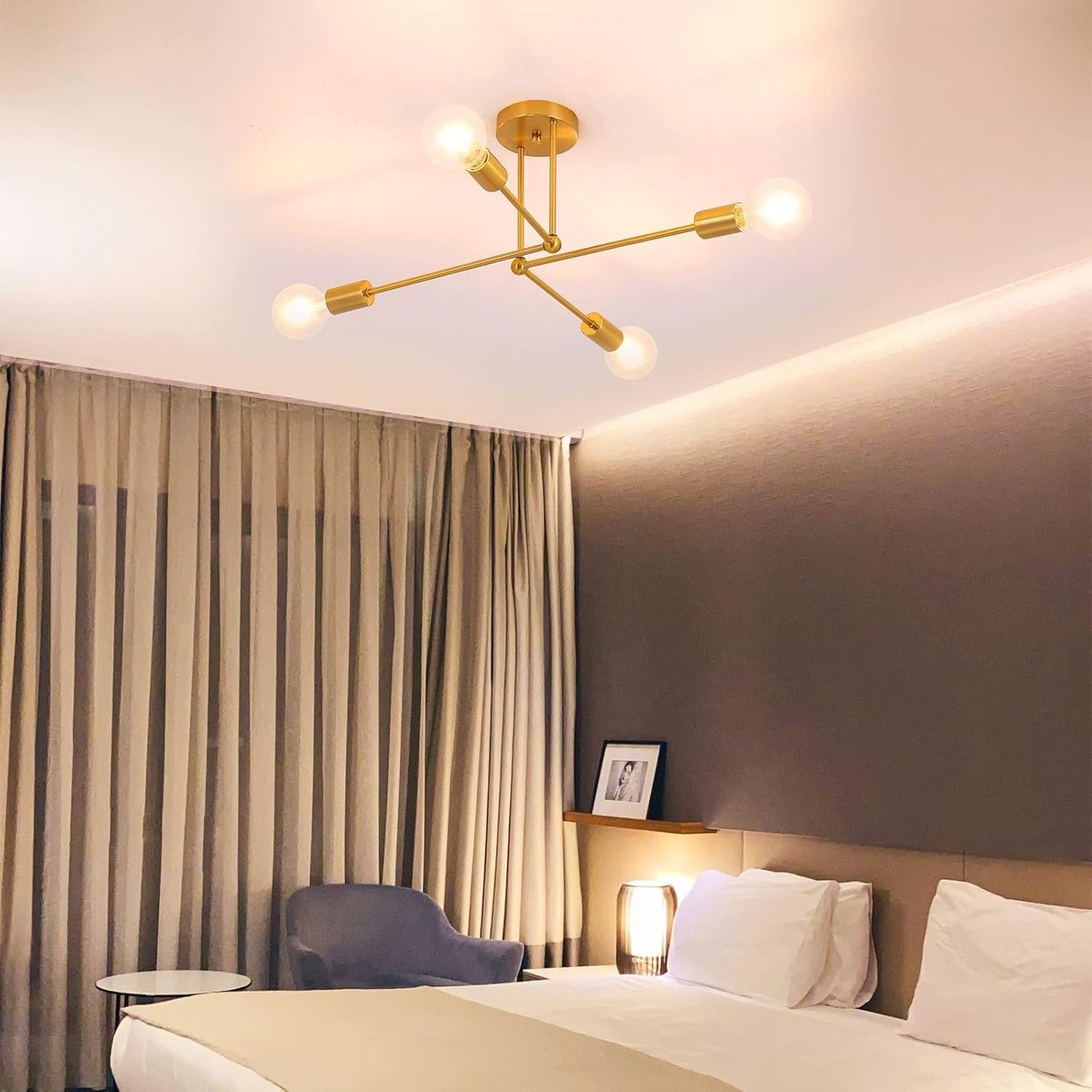 Lustres & lampes de plafonds: Deckenleuchte Deckenlampe Kronleuchter 4 flammig E27 dimmbar – Neuf avec emballage d'origine à Herisau par Serenco 5