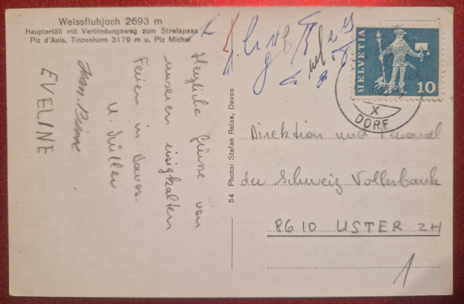 Cartoline postali: Weissfluhjoch Davos 1965 – Usato da Melchnau venduto da Arthurius 1