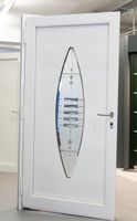 Haustür Weiss mit ovalem Glaseinsatz