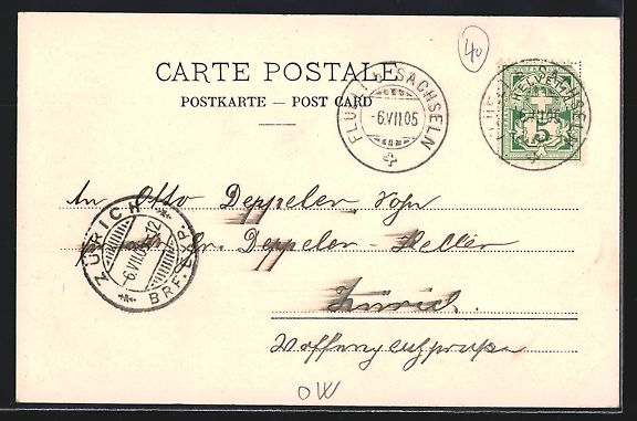 Cartoline postali: Flüeli-Ranft /Obwalden, Hotel Nünalpho – Usato da Berlin venduto da bartko-reher 1