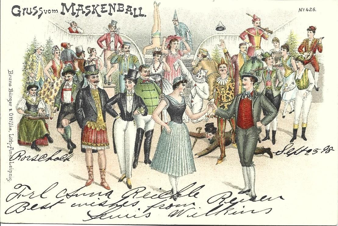 Cartoline postali: AK  Humor  Maskenball – Usato da Appenzell venduto da mai25