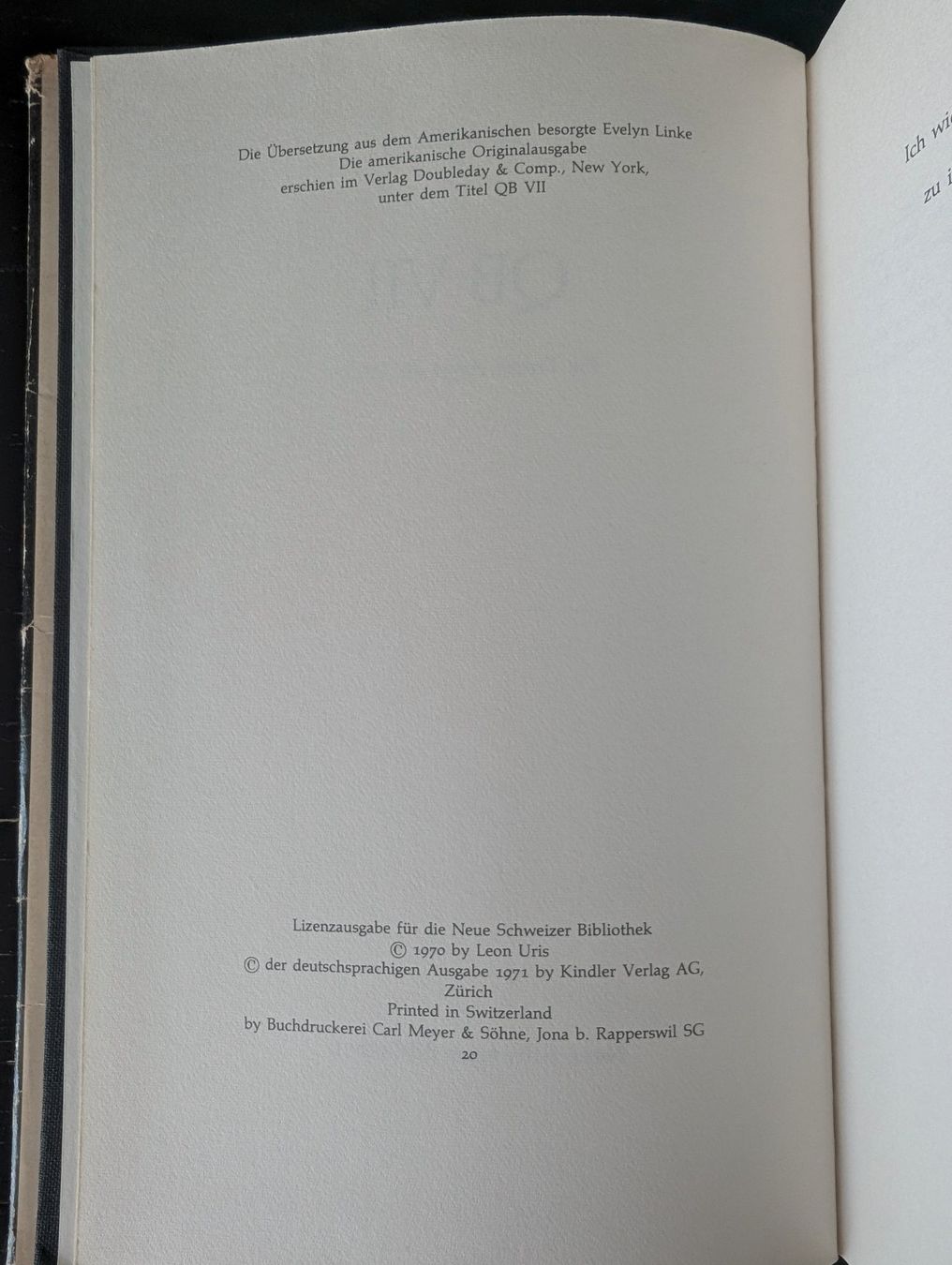 Livres: QB VII - Leon Uris – D'occasion à Thalwil par sultan03 6