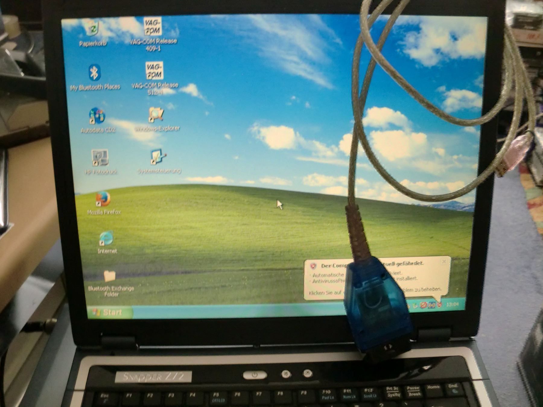 Hewlett Packard Notebook: obd2 Diagnosegerät Notebook win xp – Usato da wila venduto da audi48 4
