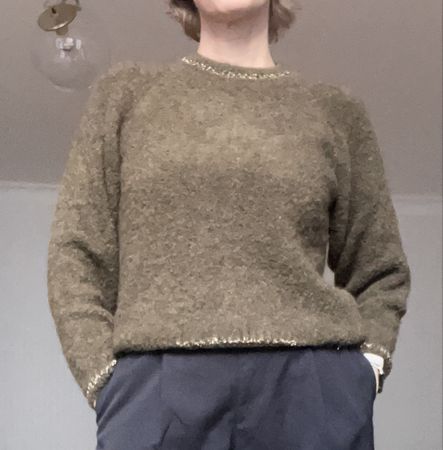 Pullover ✨Des Petits Hauts✨ grün Glitzer Grösse T0